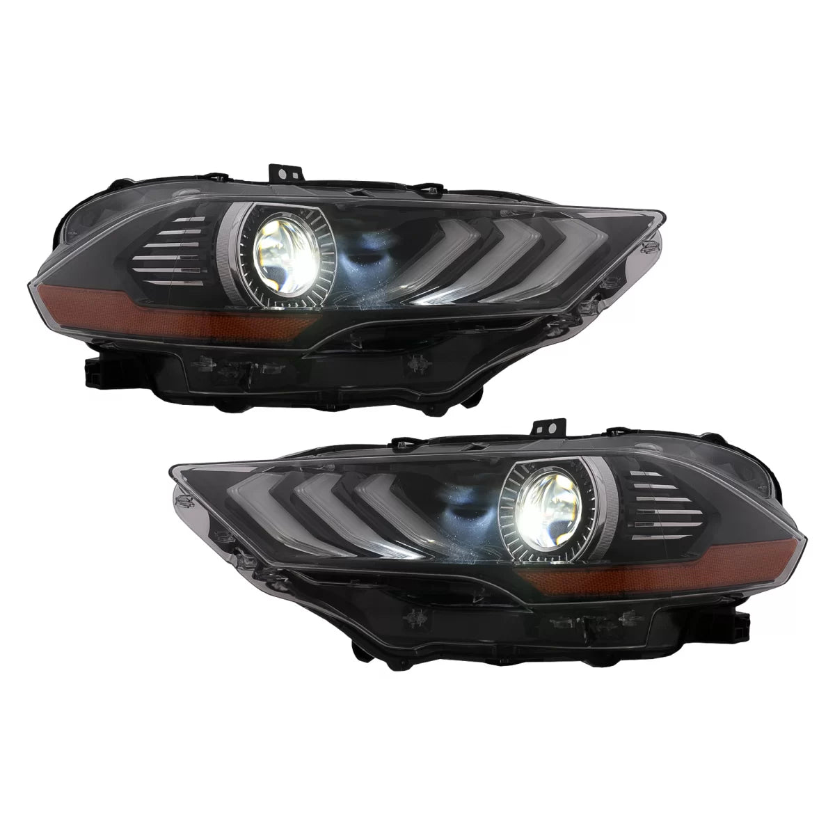 Fari LED Anteriori con Luci Diurne Rgb e Frecce Dinamiche per Ford Mustang Vi