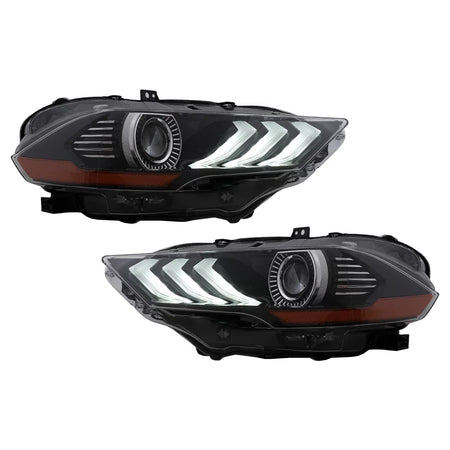Fari LED Anteriori con Luci Diurne Rgb e Frecce Dinamiche per Ford Mustang Vi