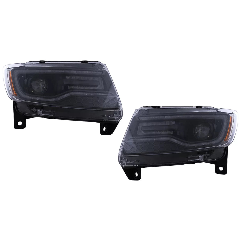 Fari Anteriori LED con Indicatori Dinamici per Jeep Grand Cherokee Iv WK2