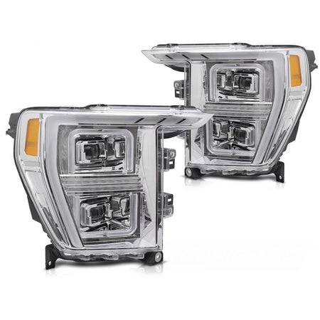 Fari LED Tubolari Cromati Anteriori per Ford F150 MK14 2020-2023