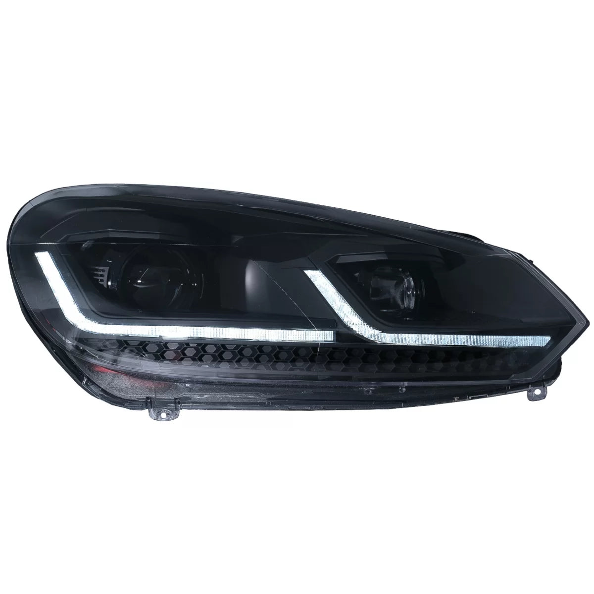 Fari LED Anteriore Nero con Indicatori Dinamici VW Golf 6 2008-2013 LHD
