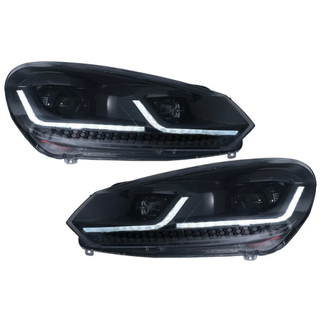 Fari LED Anteriore Nero con Indicatori Dinamici VW Golf 6 2008-2013 LHD