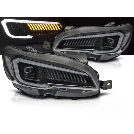 Faro Anteriore LED Nero per Subaru Wrx 14-22