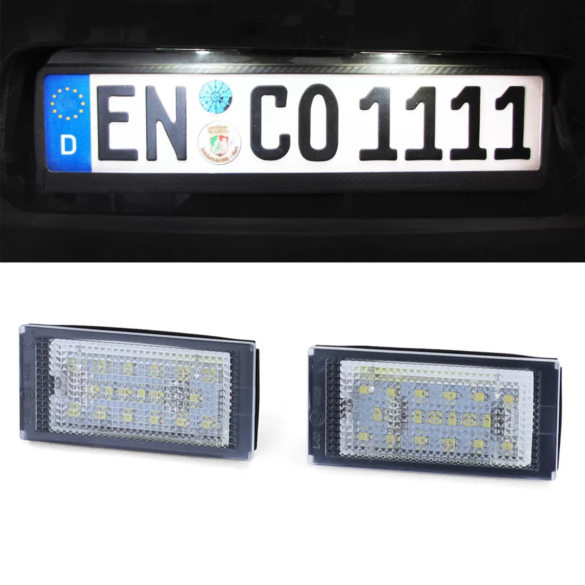 Luce Targa LED Bianca 6000k Posteriore per BMW Serie 3 E46 Coupe 98-03
