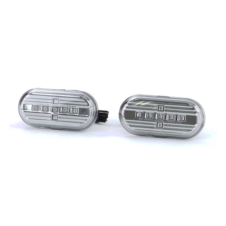 Indicatori Laterali LED Vetro Trasparente Cromato per Smart Fortwo 453 dal 2014