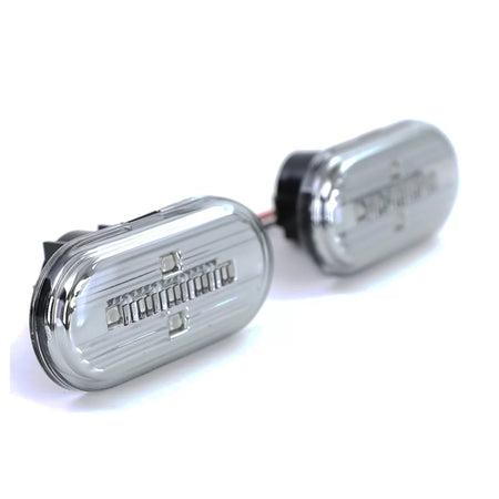 Indicatori Laterali LED Vetro Trasparente Cromato per Smart Fortwo 453 dal 2014