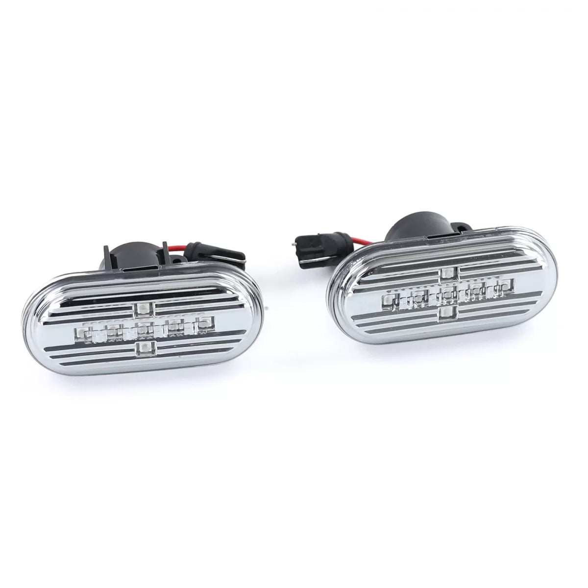 Indicatori Laterali LED Vetro Trasparente Cromato per Smart Fortwo 453 dal 2014