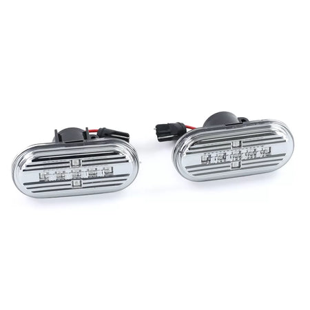 Indicatori Laterali LED Vetro Trasparente Cromato per Smart Fortwo 453 dal 2014