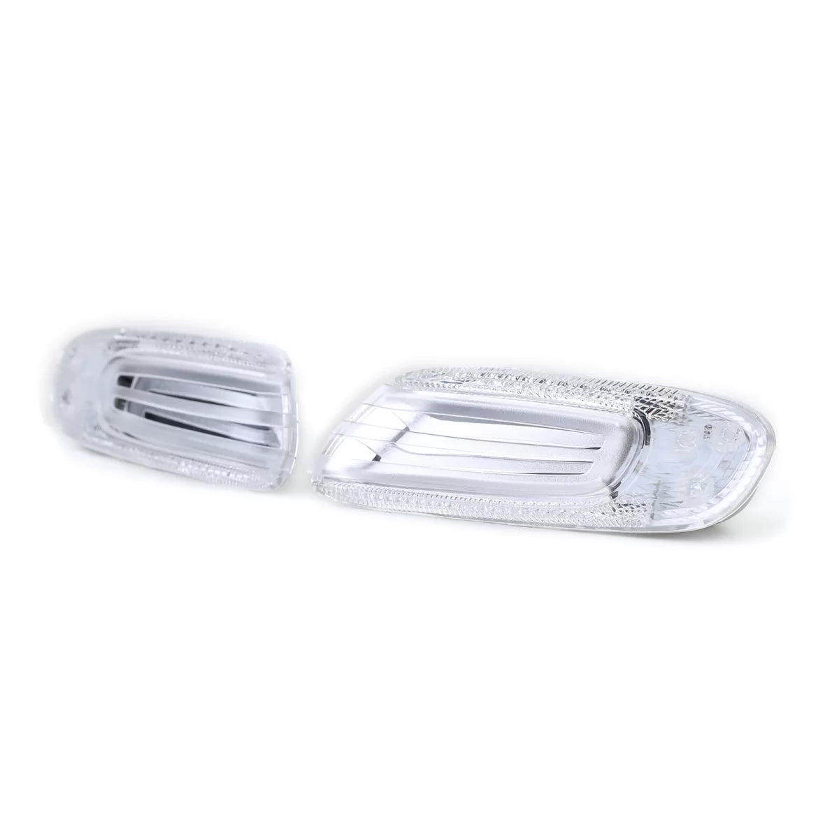 Indicatori Laterali LED Vetro Trasparente Cromato per Mini One Cooper S F55 F56