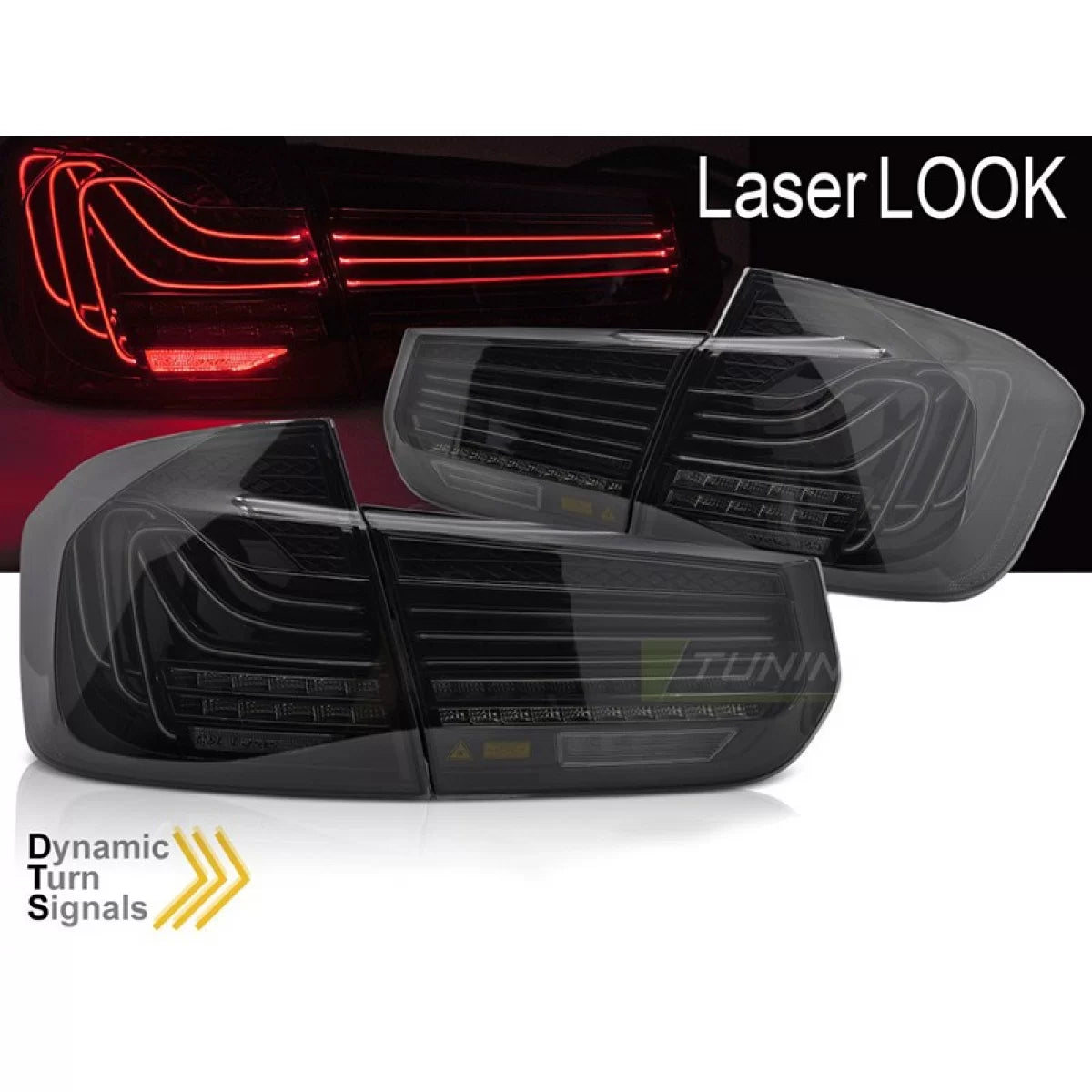 Fanali Posteriori LED con Base Fumé per BMW Serie 3 F30 2011-2018 Dx e Sx
