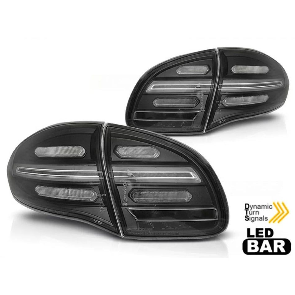 Fanali Posteriori LED Neri Dx e Sx per Porsche Cayenne 2010-2015