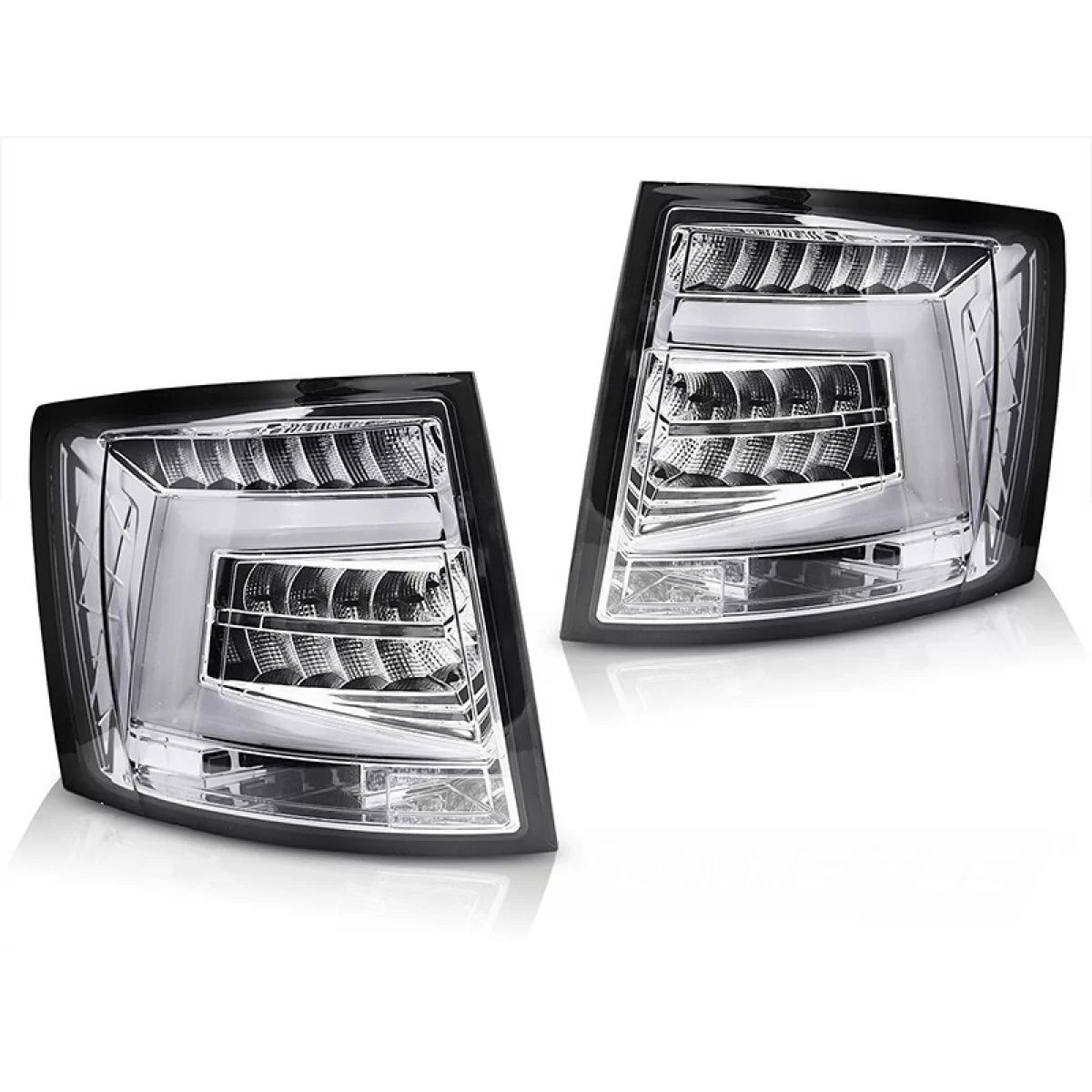 Fanali Posteriori LED con Base Cromata Dx e Sx per Skoda Octavia Combi 2016-2020