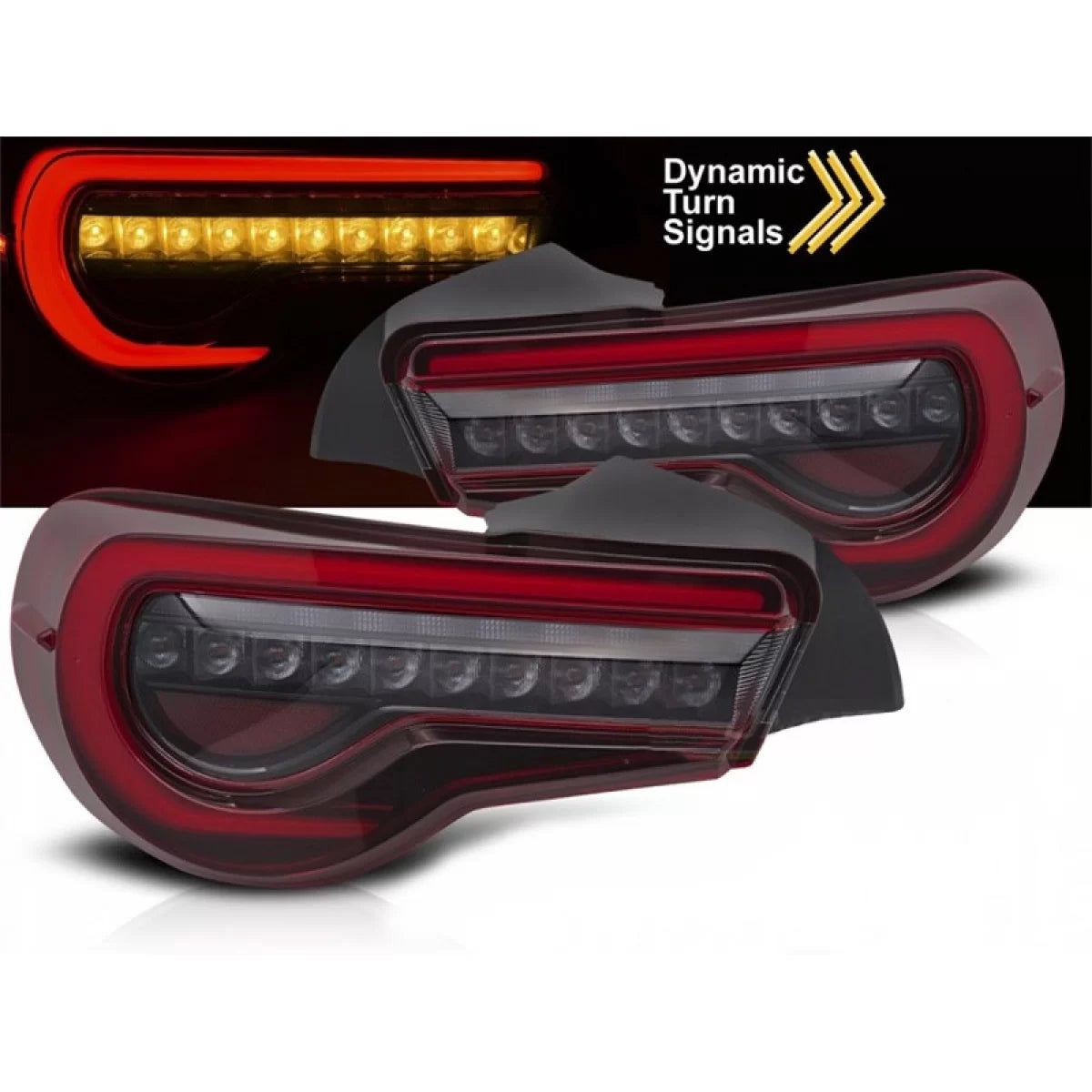 Fanali Posteriori LED Rossi Fumé Sinistro e Destro per Toyota GT86 2012-2021