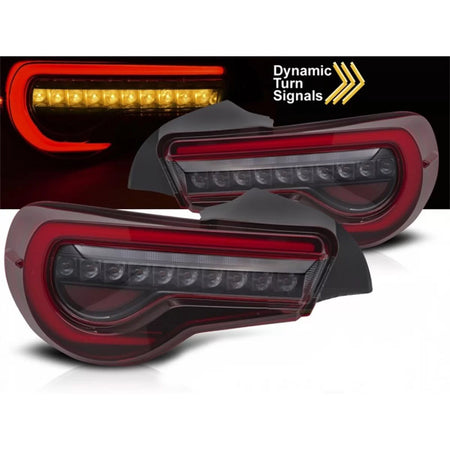 Fanali Posteriori LED Rossi Fumé Sinistro e Destro per Toyota GT86 2012-2021