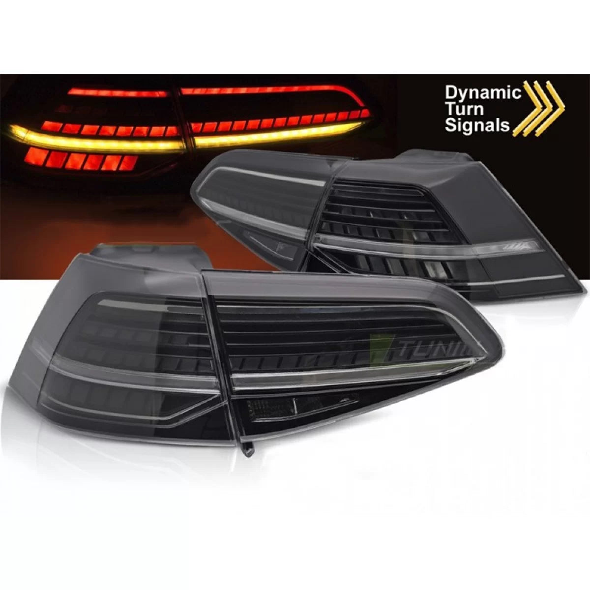 Fanali Posteriori LED con Base Fumè per Volkswagen Golf Vii 2013-2019 Berlina