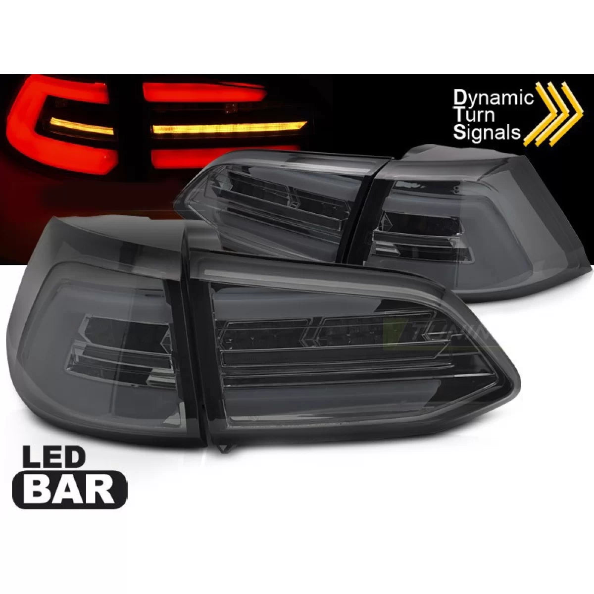 Fanali Posteriori LED con Base Fumé per Volkswagen Golf Vii Sw 2013-2017