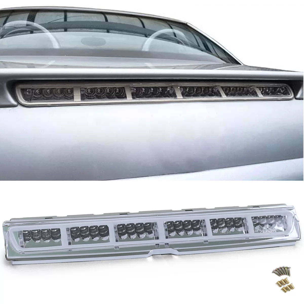 Fanali Posteriori LED con Terza Luce Stop Rossa Trasparente per Mercedes SLK