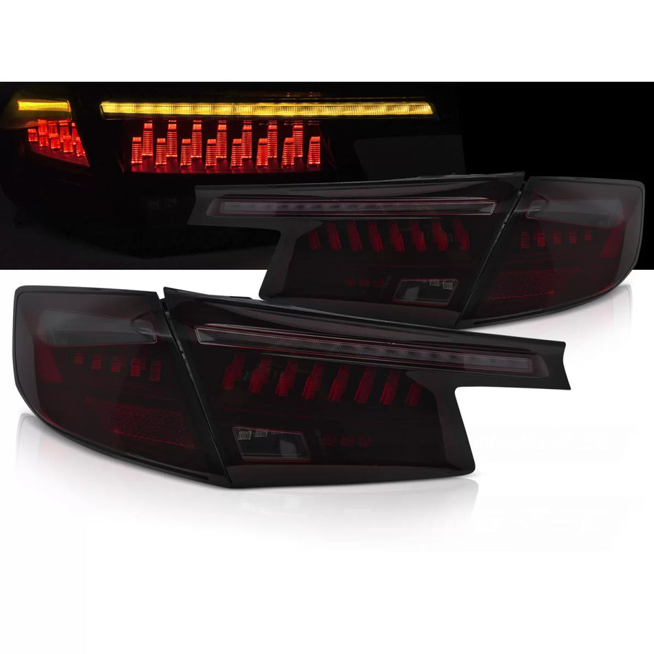 Fanali Posteriori LED Nero Rosso Fumo per Honda Civic Xi 21 Berlina 5 Porte
