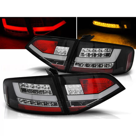 Fanali Posteriori LED Neri per Audi A4 B8 Berlina 08-11
