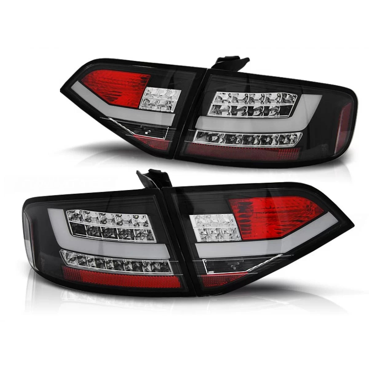 Fanali Posteriori LED Neri per Audi A4 B8 Berlina 08-11