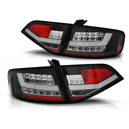 Fanali Posteriori LED Neri per Audi A4 B8 Berlina 08-11