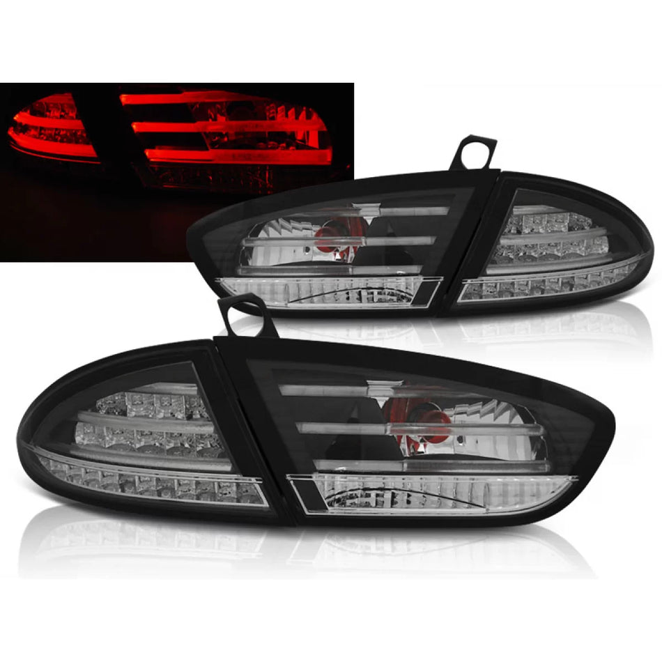 Fanali Posteriori LED Neri per Seat Leon 03.09-12