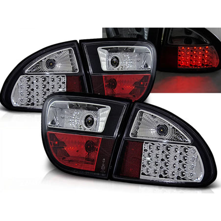 Fanali Posteriori LED Neri per Seat Leon 04.99-08.04