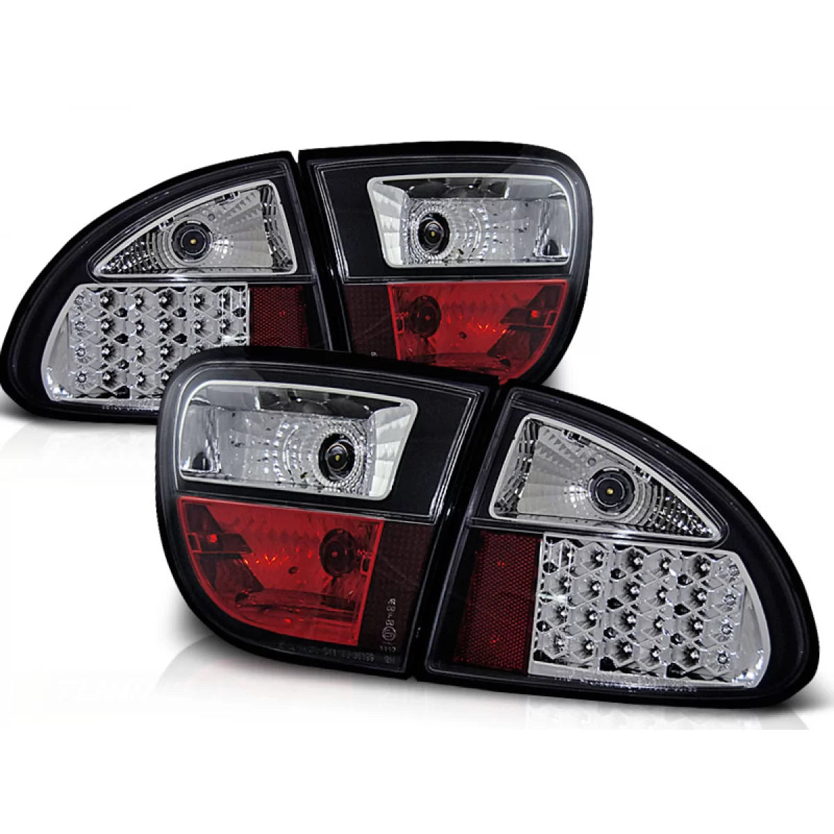 Fanali Posteriori LED Neri per Seat Leon 04.99-08.04