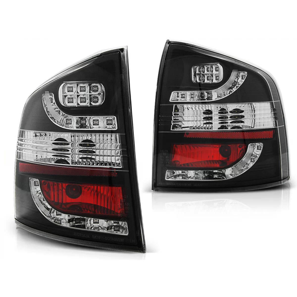 Fanali Posteriori LED Neri per Skoda Octavia Ii Kombi 04-12