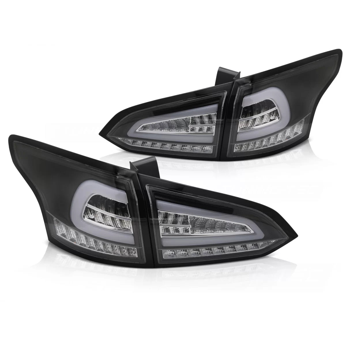 Fanali Posteriori LED Neri Sequenziali per Ford Focus MK3 Sw 11-18