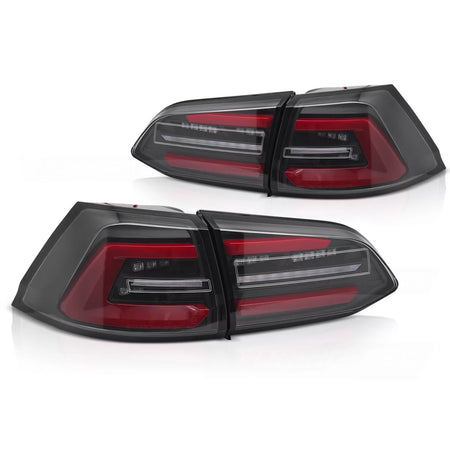 Fanali Posteriori LED Neri con Sequenza Rossa per VW Golf 7 13-17 Sw