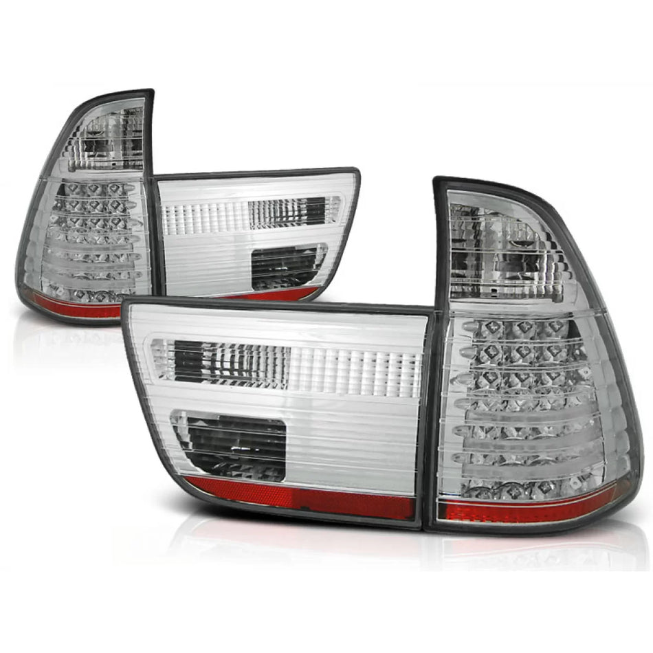 Fanali Posteriori LED Cromati per BMW X5 E53 09.99-10.03