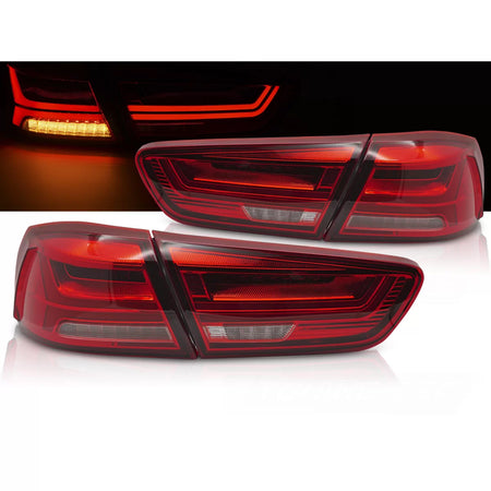 Fanali Posteriori LED Rossi per Mitsubishi Lancer 8 Berlina 08-16 Lancer