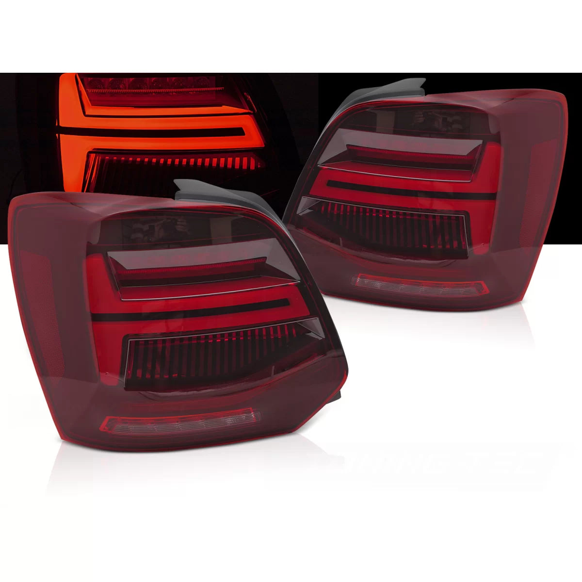 Fanali Posteriori LED Barra Rossa per Volkswagen Polo V 09-17