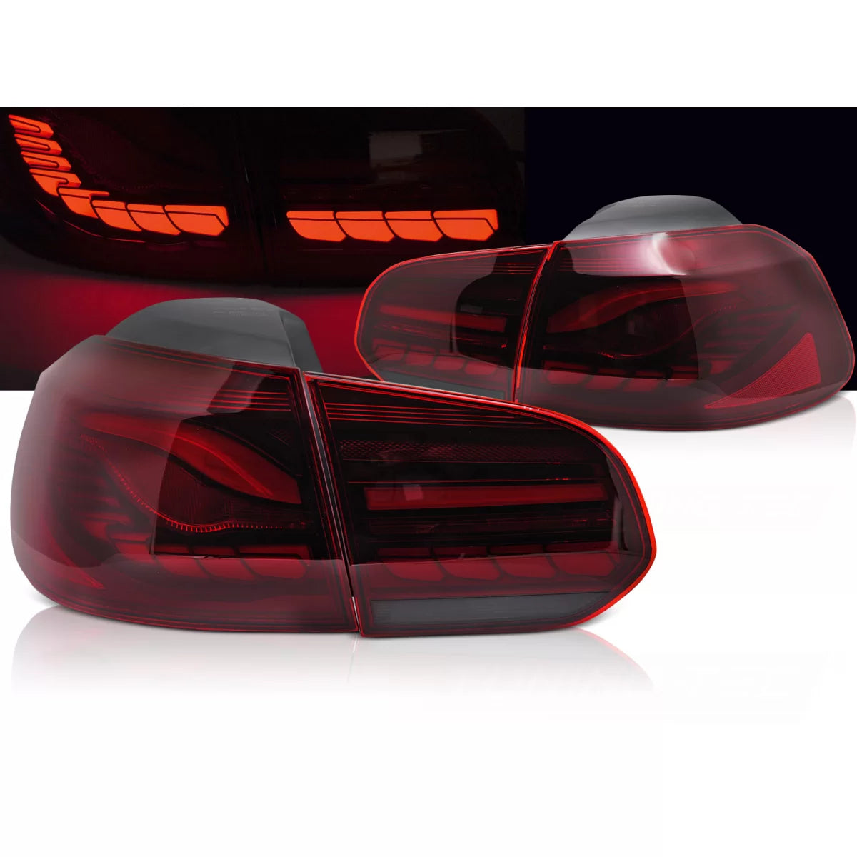 Fanali Posteriori LED Rossi Oled per Volkswagen Golf 6 08-13