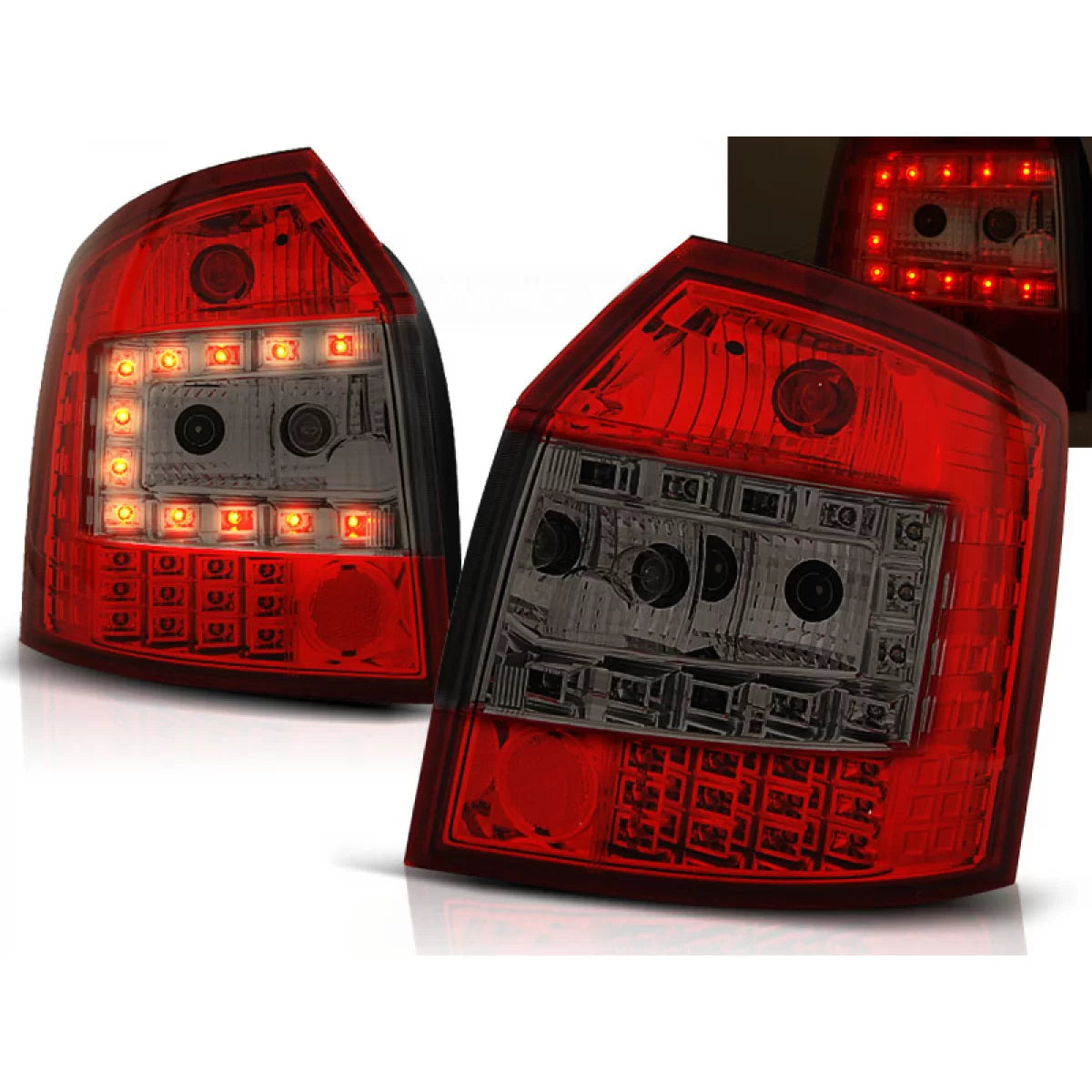 Fanali Posteriori LED Rosso Fumé per Audi A4 Avant 10.00-10.04
