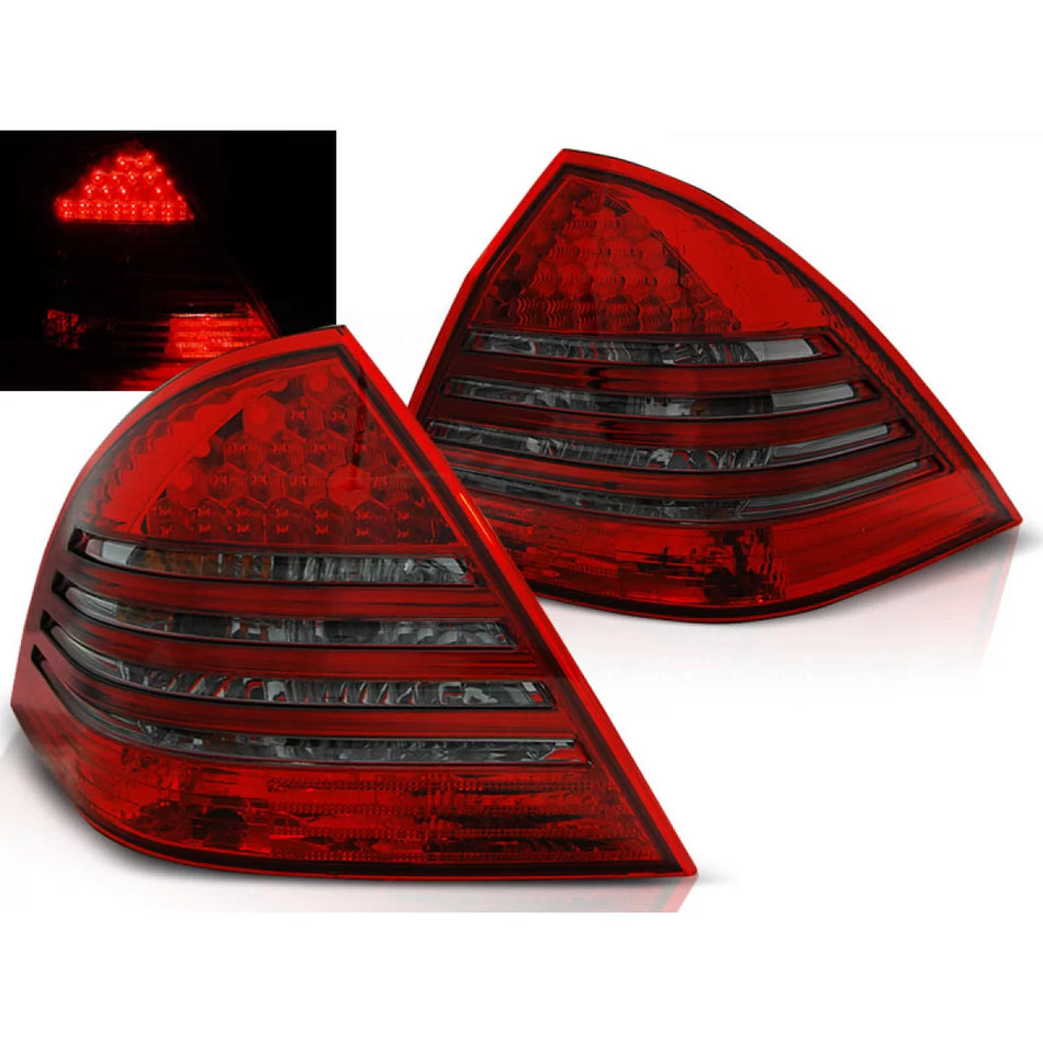 Fanali Posteriori LED Rosso Fumé per Mercedes C-klasa W203 Berlina 00-04