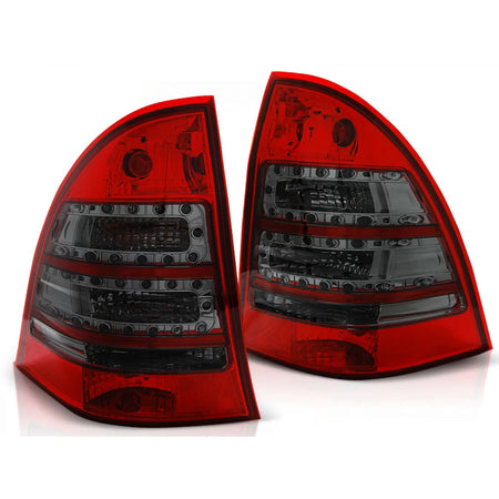 Fanali Posteriori LED Rosso Fumé per Mercedes C-klasa W203 Sw 00-07