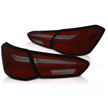 Fanali Posteriori LED Rosso Fumè Sequenziali per Ford Focus 4 18-21 Berlina 5