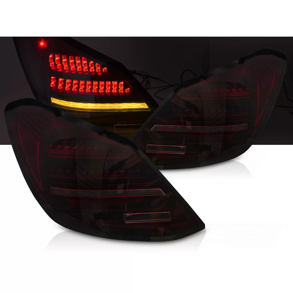 Fanali Posteriori LED Rosso Fumo Sequenziali per Mercedes Classe C W205 14-21