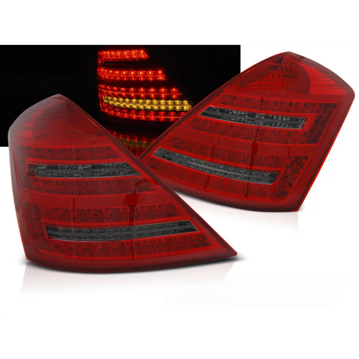 Fanali Posteriori LED Rosso Fumo Sequenziali per Mercedes S-klasa W221 05-09