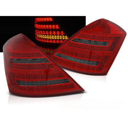 Fanali Posteriori LED Rosso Fumo Sequenziali per Mercedes S-klasa W221 05-09