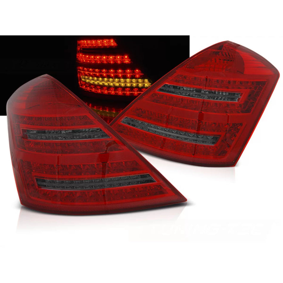 Fanali Posteriori LED Rosso Fumo Sequenziali per Mercedes S-klasa W221 05-09