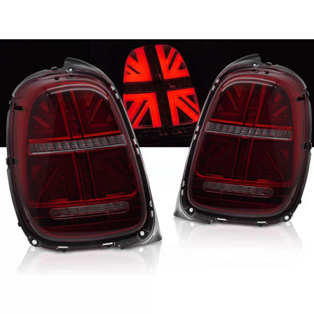 Fanali Posteriori LED Rosso Fumo Sequenziali per Mini Cooper F55 F56 F57 14-17