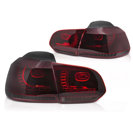Fanali Posteriori LED Rosso Fumo Sequenziali per VW Golf 6 08-13