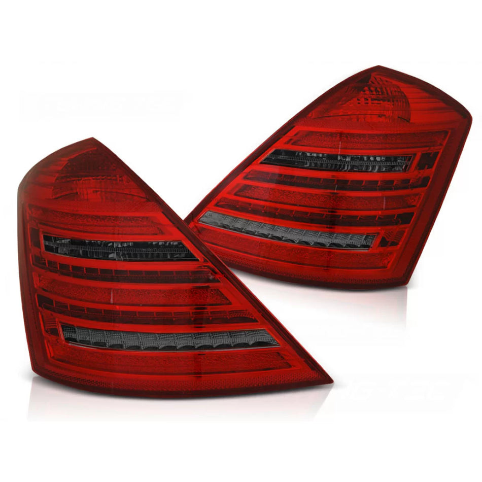 Fanali Posteriori LED Rosso Fumo Sequenziali per Mercedes S-klasa W221 05-09