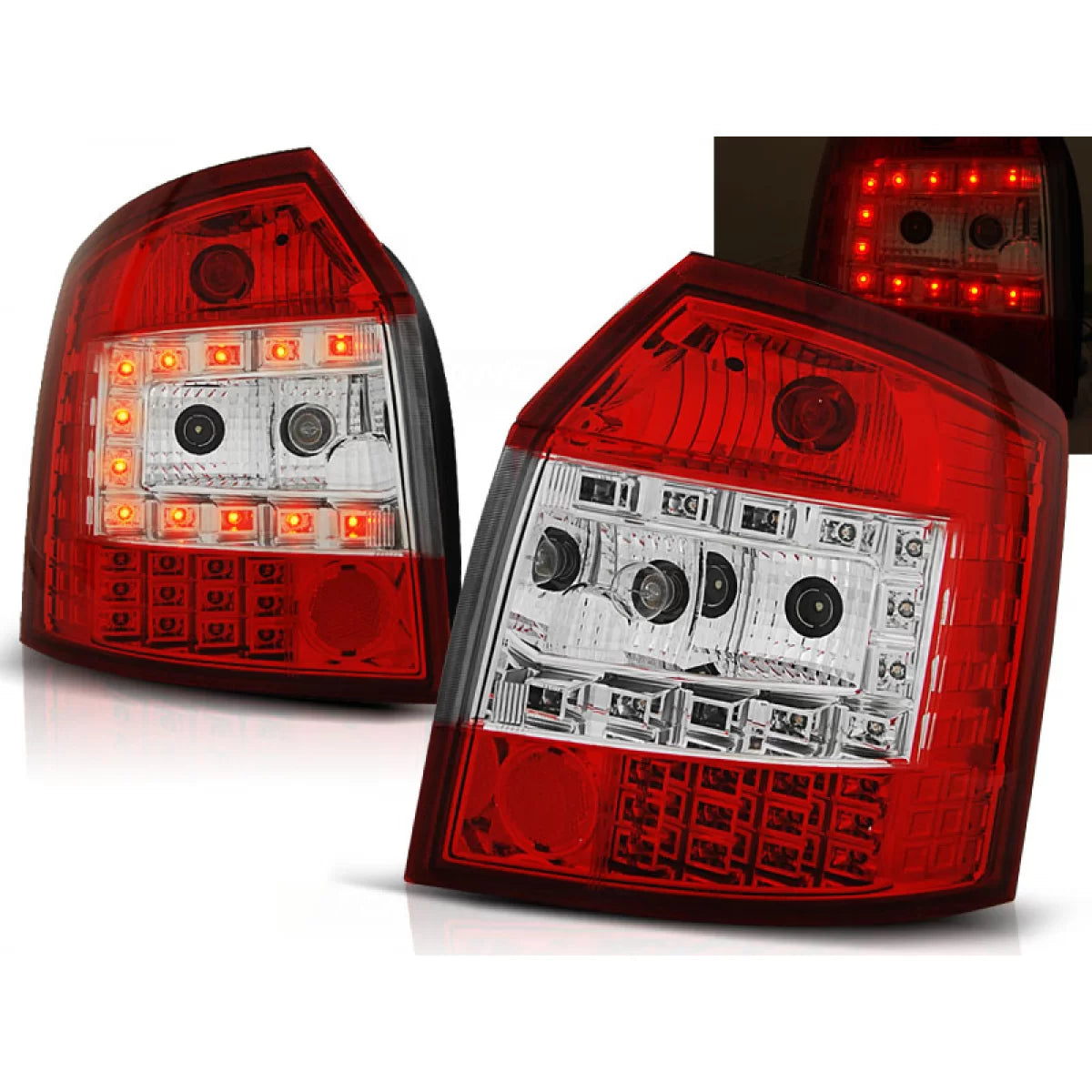 Fanali Posteriori LED Rosso Bianco per Audi A4 Avant 10.00-10.04