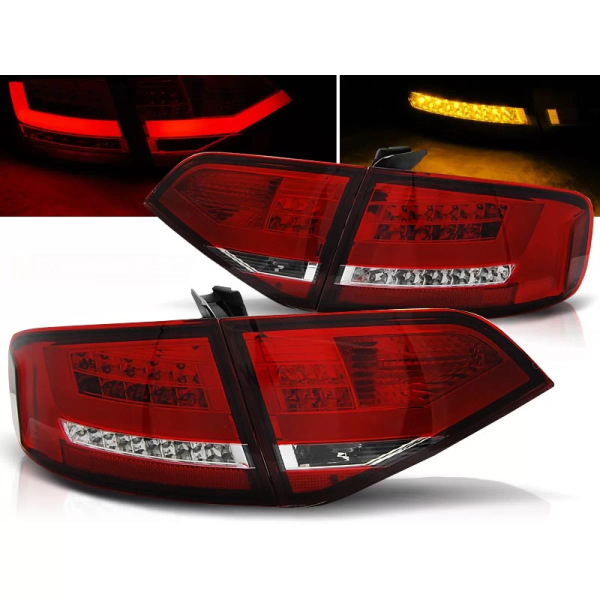 Fanali Posteriori LED Rosso Bianco per Audi A4 B8 Berlina 08-11