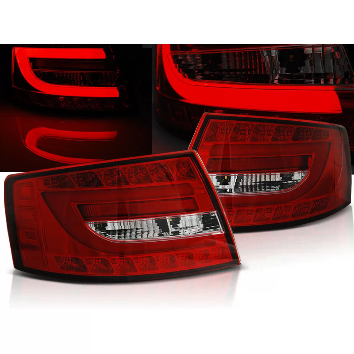 Fanali Posteriori LED Rosso Bianco per Audi A6 C6 Berlina 04.04-08 6pin