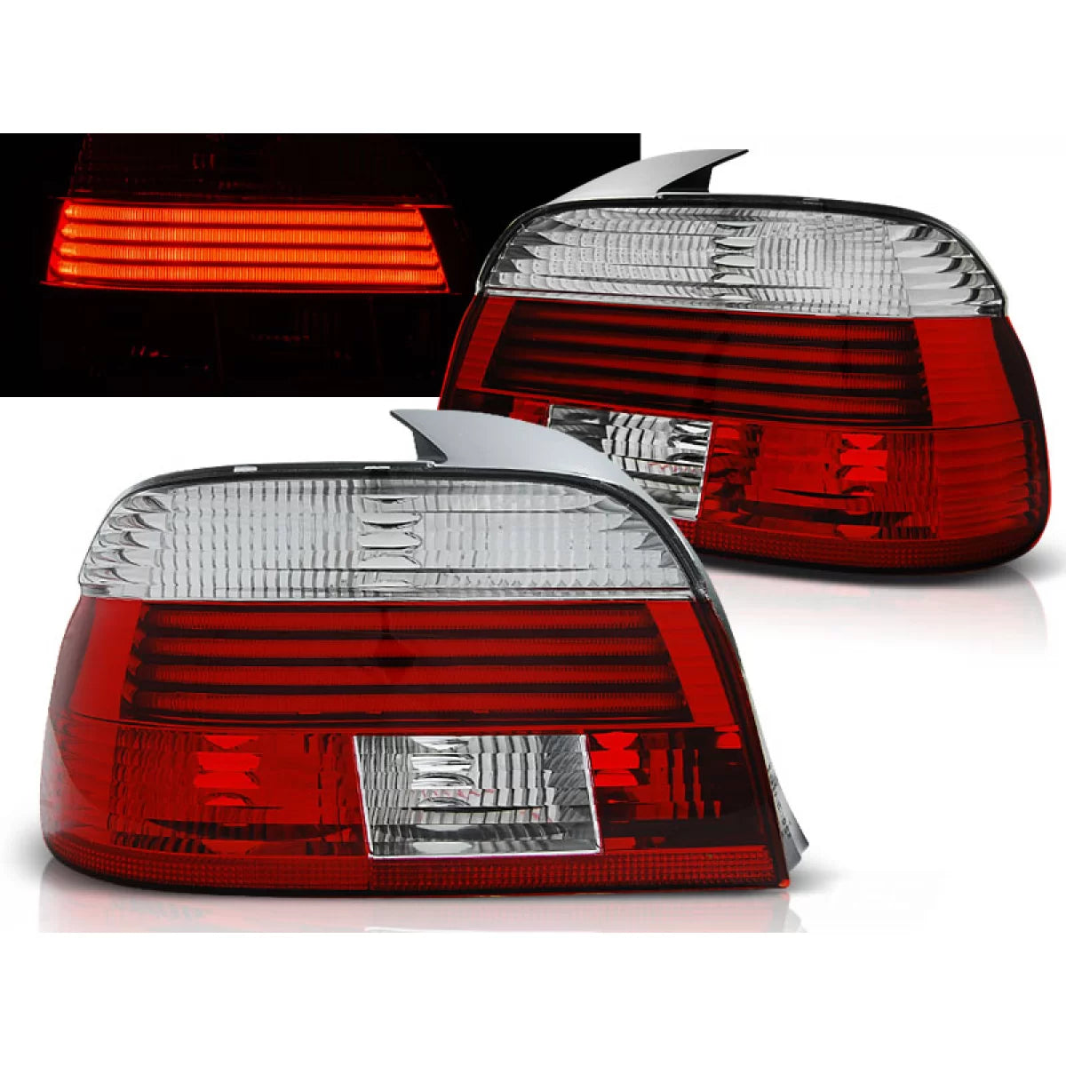Fanali Posteriori LED Rosso Bianco per BMW E39 09.00-06.03